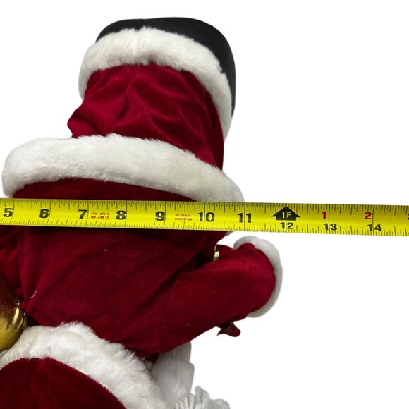 Santa Claus Christmas Figurine With Gifts & Gold Glasses Decoration - 18 Inches - Picture 5 of 10